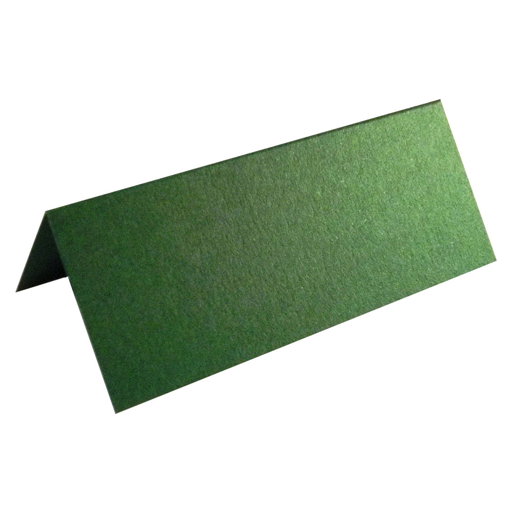 100 X Dark Green Blank Table Name Place Cards For Weddings & Parties