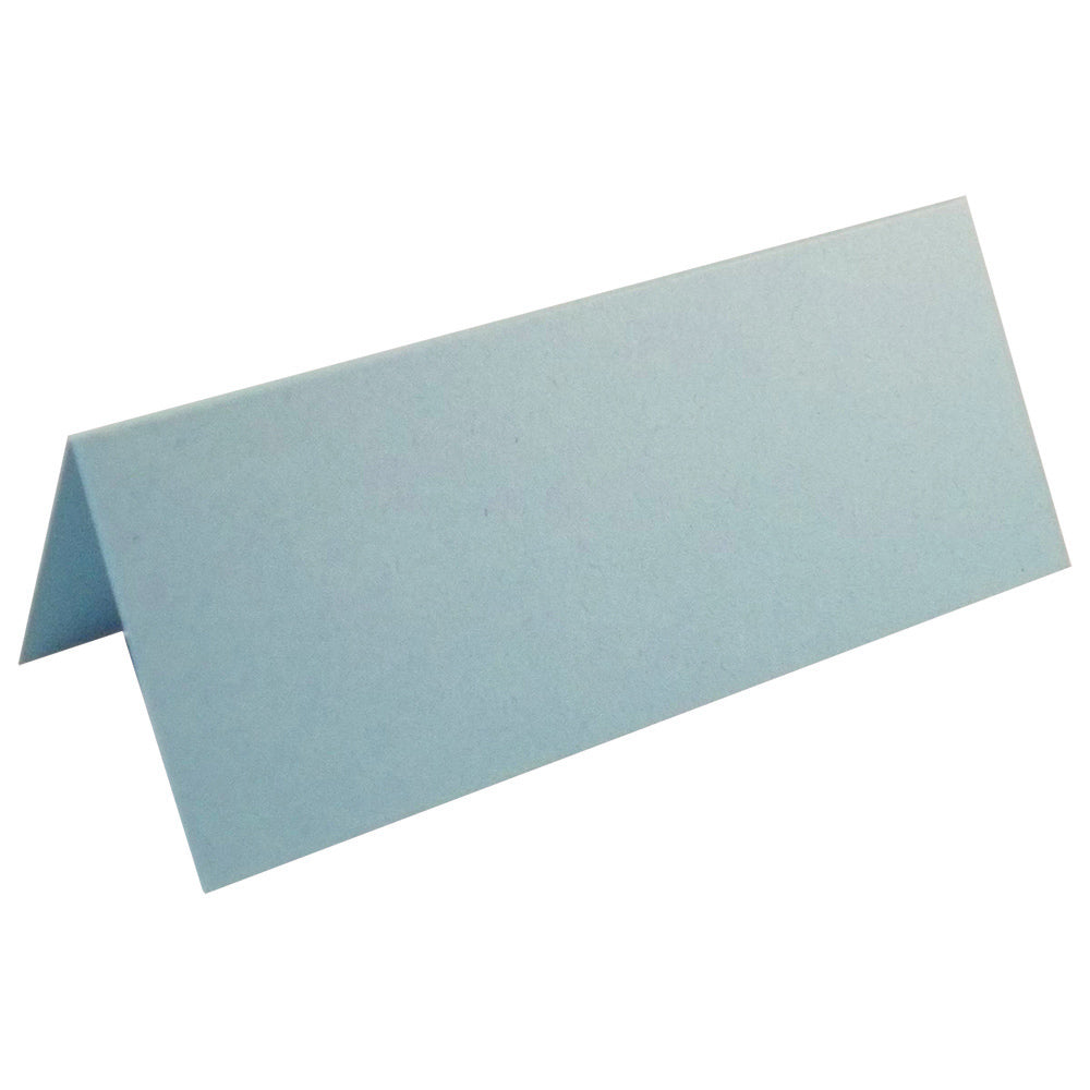100 X Light Blue Blank Table Name Place Cards For Weddings & Parties