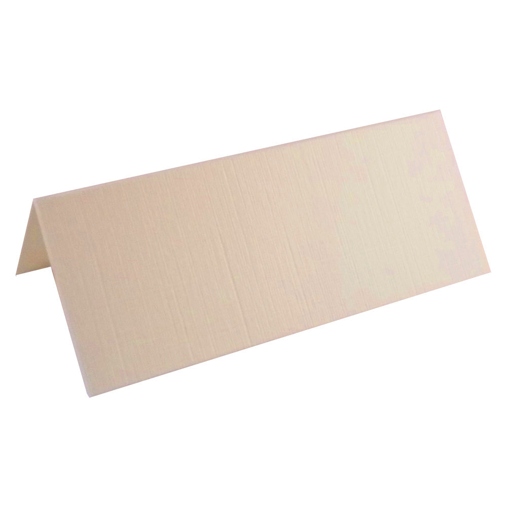 100 X Linen Ivory Blank Table Name Place Cards For Weddings & Parties
