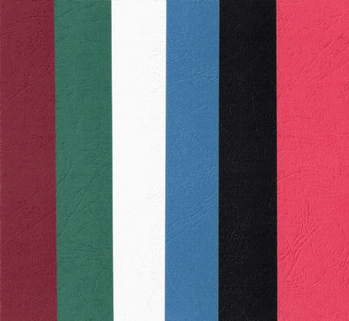 24 X Blank Card Bookmarks. Leather Look Embossed Pattern Card. Red, White, Black, Green, Blue, Burgundy