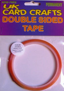 5 X 6mm Wide x 5 Meters Clear Double Sided Tape - UKCC0033