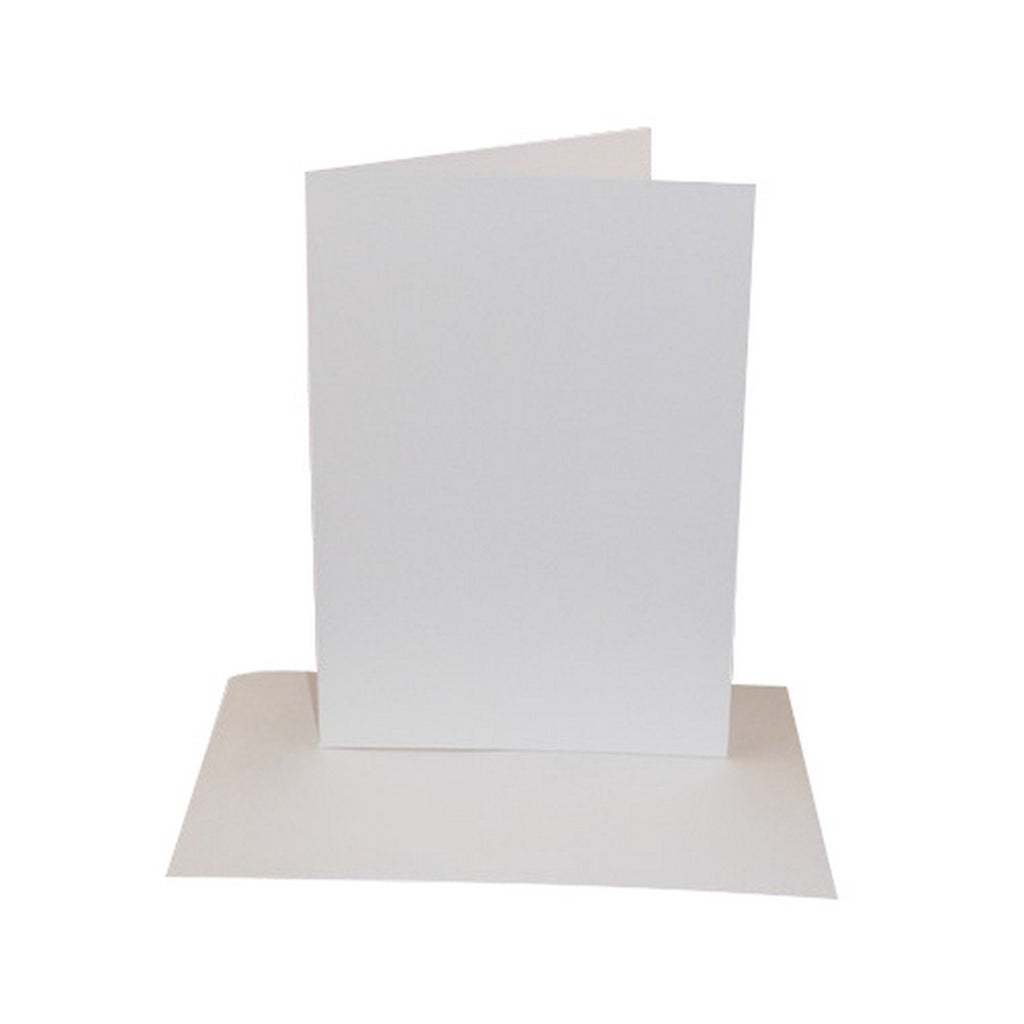50 Pack - 5x7 White Card Blanks & Envelopes - 300gsm