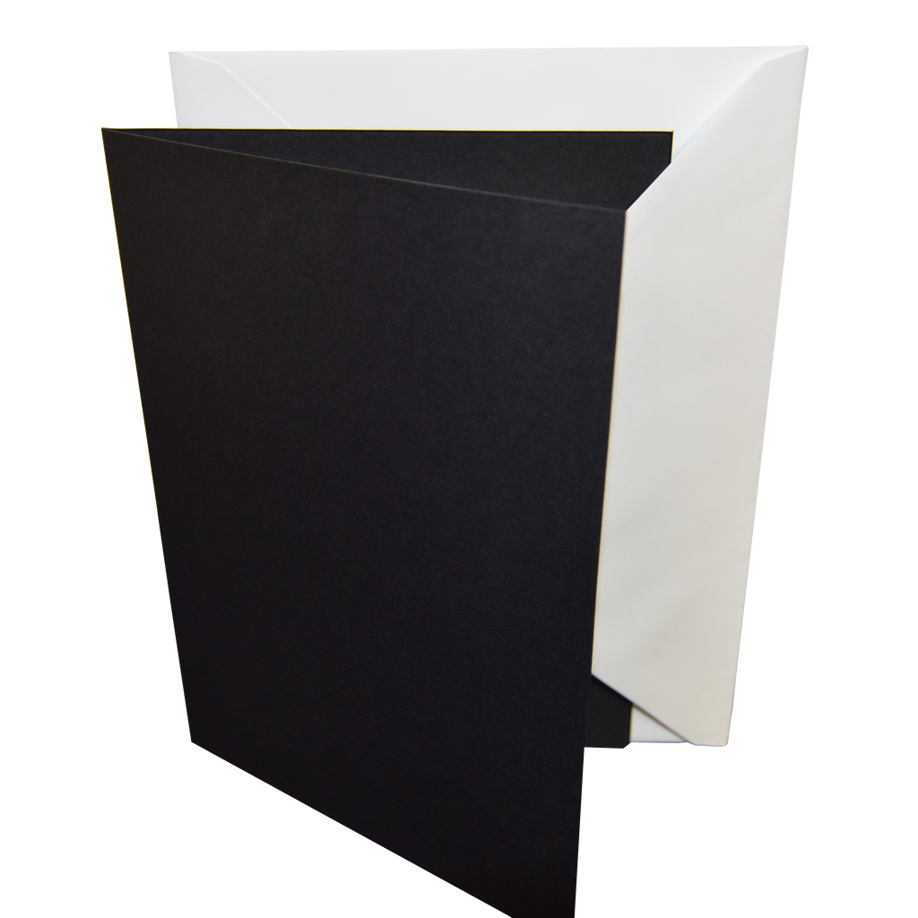 A5 Coloured Greeting Card Blanks & Envelopes – Choose Colour & Quantity Black / 10 Pack - UK Card Crafts