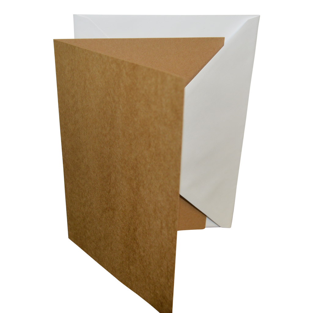 5"x7" Coloured Greeting Card Blanks & Envelopes – Choose Colour & Quantity