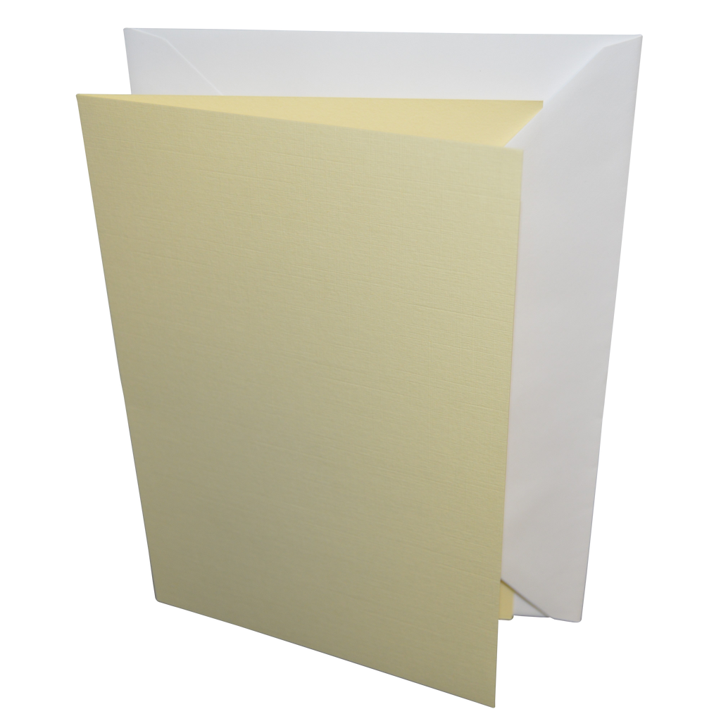 5x7 Coloured Greeting Card Blanks & Envelopes – Choose Colour & Quantity Linen Cream / 10 Pack - UK Card Crafts