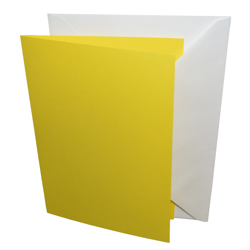 5x7 Coloured Greeting Card Blanks & Envelopes – Choose Colour & Quantity Yellow / 10 Pack - UK Card Crafts