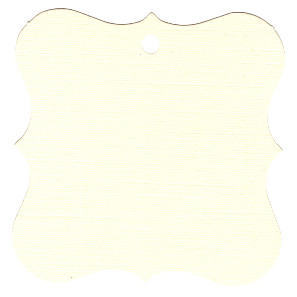 100 Designer Gift Tags with White Satin Ribbon - 21 Colours, Birthday Xmas Ivory / Cream - UK Card Crafts