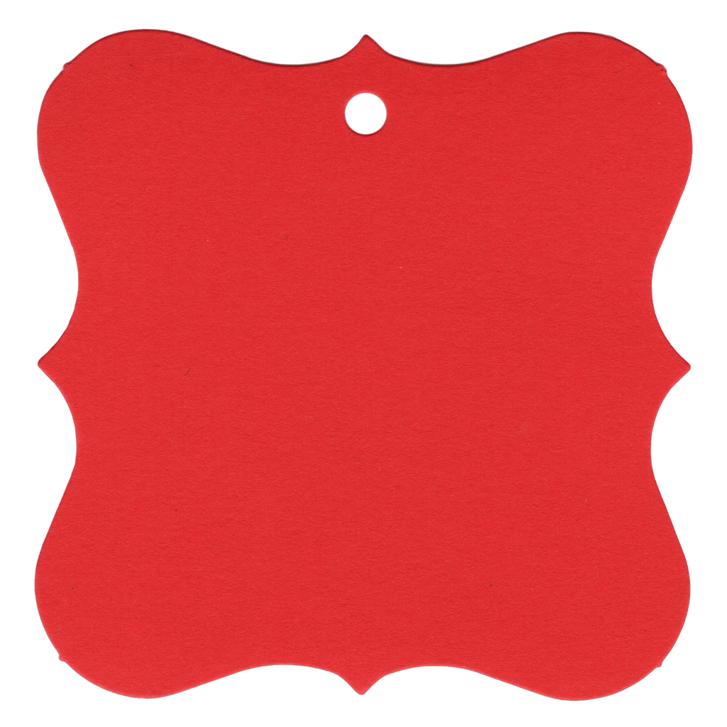 100 Designer Gift Tags with White Satin Ribbon - 21 Colours, Birthday Xmas Red - UK Card Crafts