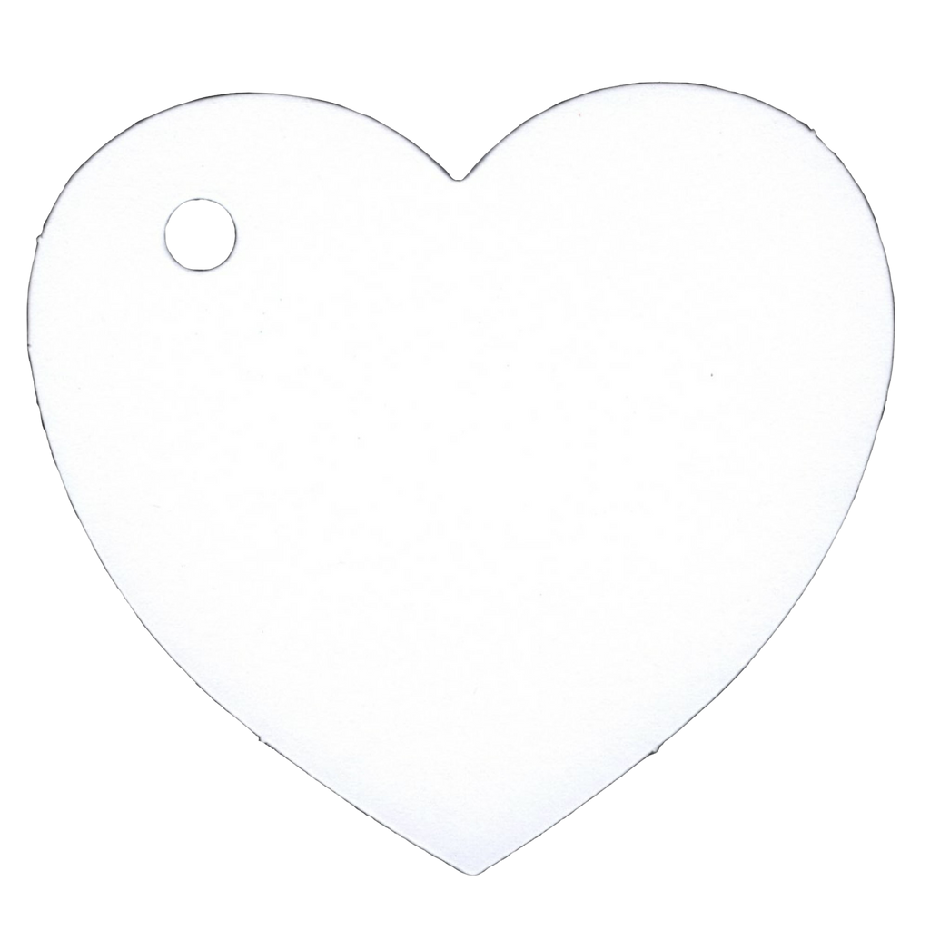 100 Heart Shaped Gift Tags with White Satin Ribbon -  21 Colours, Birthday Xmas