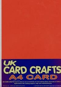 A4 Orange Card 160gsm X 40 Sheets - UKCC0188
