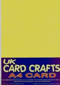 A4 Yellow Card 160gsm X 40 Sheets - UKCC0187