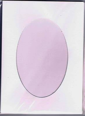 A5 White Oval Aperture Card Blanks & Envelopes (4 PACK)