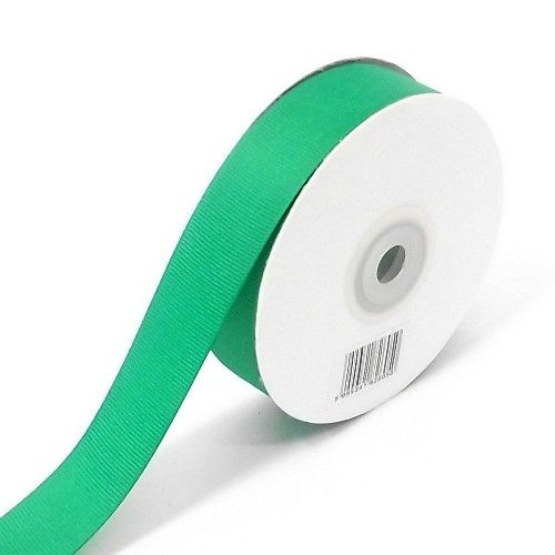 Emerald Green Grosgrain Ribbon 10mm X 25 Meters With Free Pack Of 12 White Tags