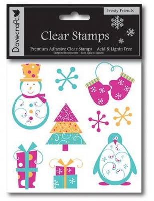 Frosty Friends Clear Rubber Cling Stamps