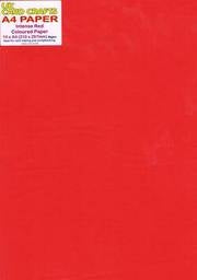 Intense Red Paper x 10 Sheets 80gsm - UKCC0204