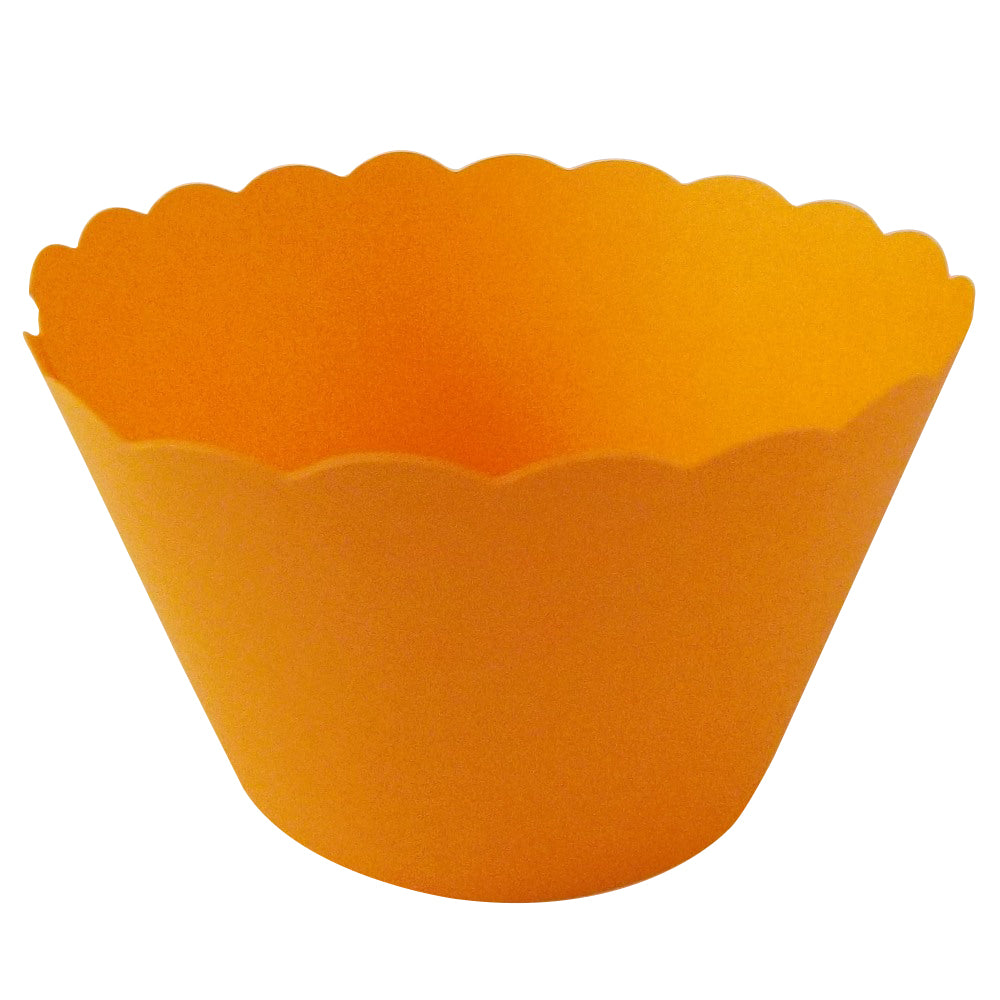 50 Orange Cupcake Wrappers – Bold Decorative Wraps for Parties & Hallo ...