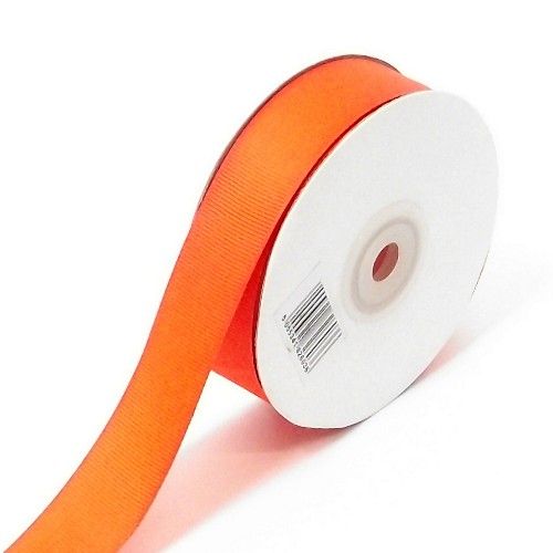 Orange Grosgrain Ribbon 10mm X 25 Meters With Free Pack Of 12 White Tags