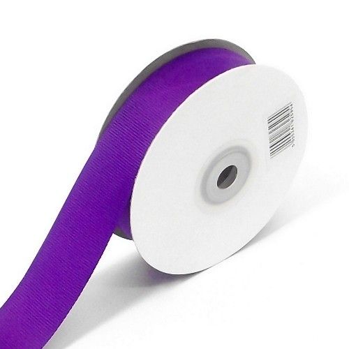 Purple Grosgrain Ribbon 10mm X 25 Meters With Free Pack Of 12 White Tags