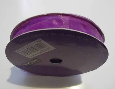 Purple Organza Ribbon 15mm x 20 Meters