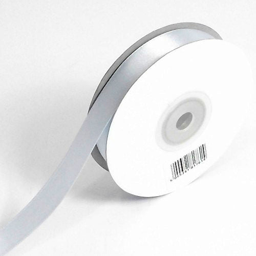 Silver Double Faced Satin Ribbon. 3mm x 50meters Per Reel