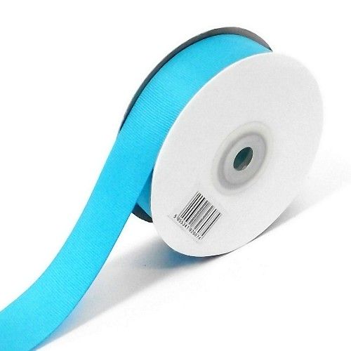 Turquoise Grosgrain Ribbon 10mm X 25 Meters With Free Pack Of 12 White Tags