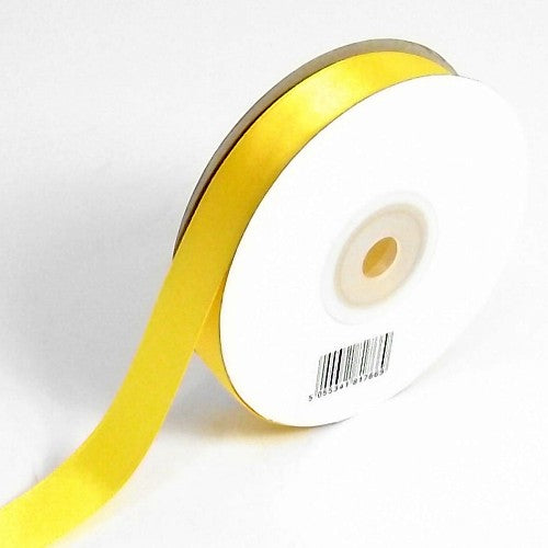 Yellow Double Faced Satin Ribbon. 3mm x 50meters Per Reel