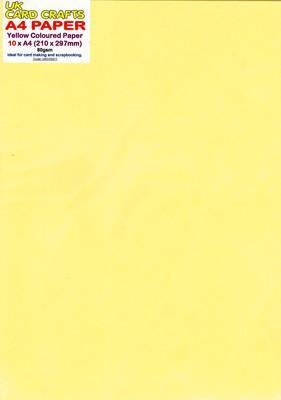 Yellow Paper x 10 Sheets 80gsm - UKCC0211